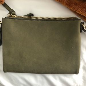 Target green crossbody bag with gold hardware
